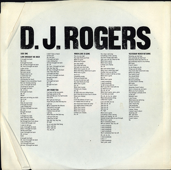 Love Brought Me Back