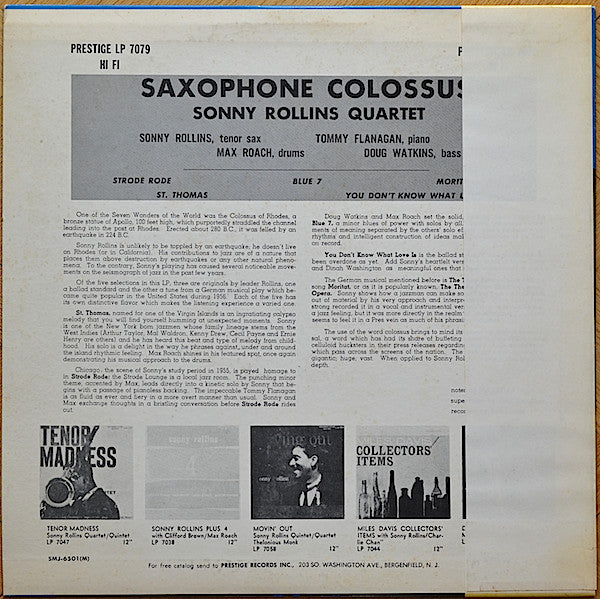 Saxophone Colossus = サキソフォン・コロッサス