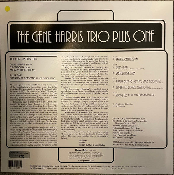 The Gene Harris Trio Plus One