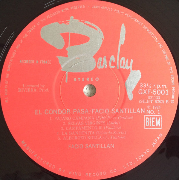 El Condor Pasa = コンドルは飛んで行く / ファシオ・サンティジャン＜I＞
