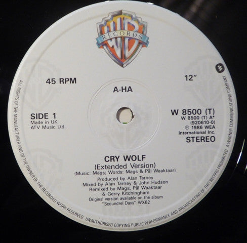 Master Release: Cry Wolf by a-ha