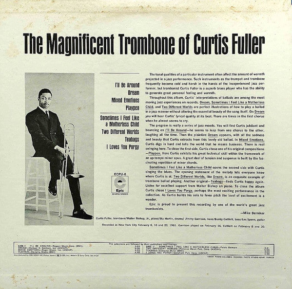 The Magnificent Trombone Of Curtis Fuller