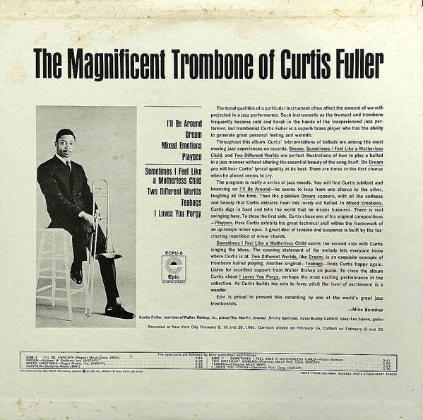 The Magnificent Trombone Of Curtis Fuller