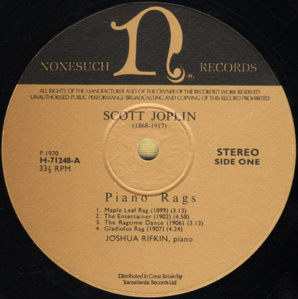 Piano Rags By Scott Joplin
