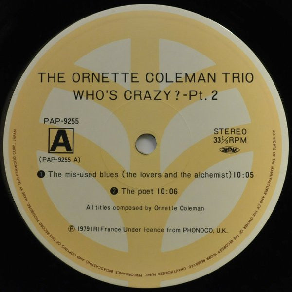 Master Release: Who's Crazy 2? - La Clef Des Champs 2 by Ornette Coleman