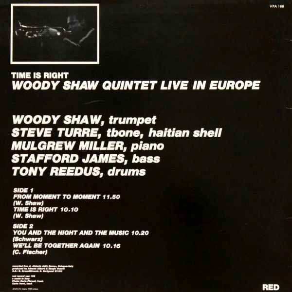 Master Release: Time Is Right - Live In Europe by Woody Shaw Quintet