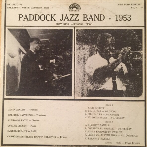 Master Release: 1953 by The Paddock Jazz Band