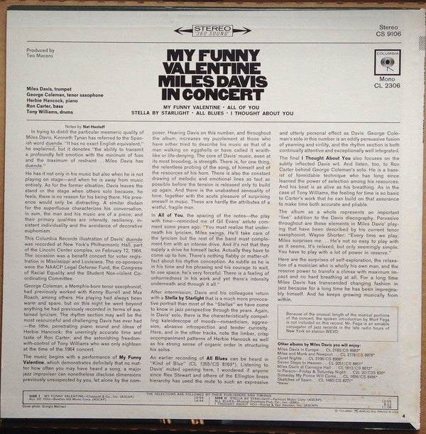 My Funny Valentine - Miles Davis In Concert