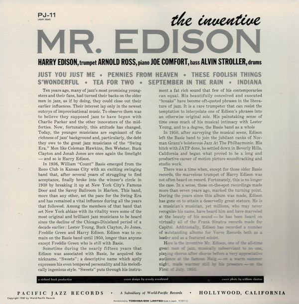 Master Release: The Inventive Mr. Edison by Harry Edison
