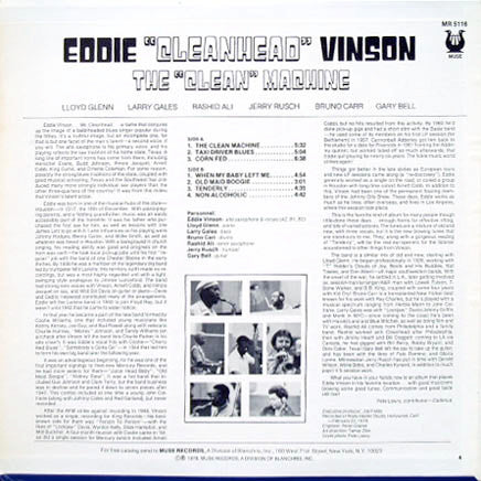 Release: The "Clean" Machine-Vinyl-US-1978-MR 5116-3650992