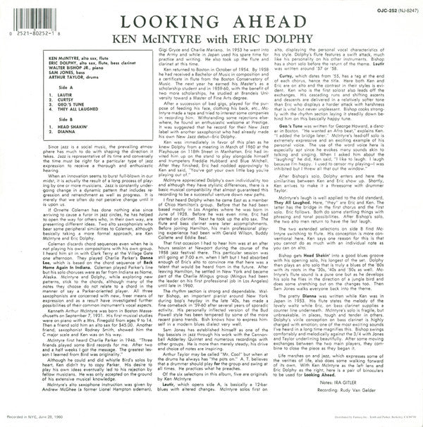 Release: Looking Ahead-Vinyl-US-1986-OJC-252, NJ-8247-1825385
