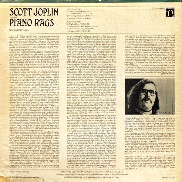 Master Release: Piano Rags By Scott Joplin by Scott Joplin