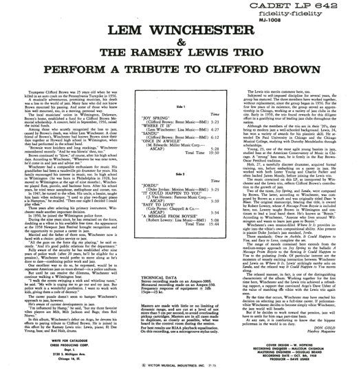 Perform A Tribute To Clifford Brown