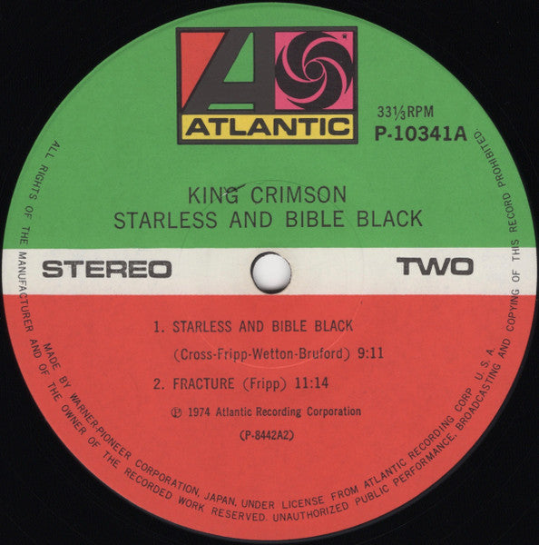 Starless And Bible Black = 暗黒の世界