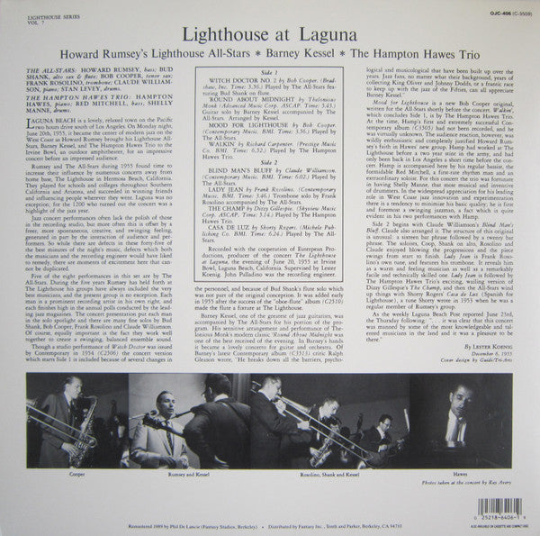 Release: Lighthouse At Laguna-Vinyl-US-1989-C3509, C 3509, OJC-406-7104078