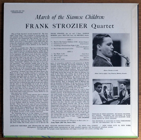 Master Release: March Of The Siamese Children by Frank Strozier Quartet