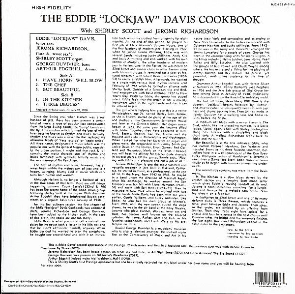 Master Release: The Eddie "Lockjaw" Davis Cookbook by Eddie "Lockjaw" Davis