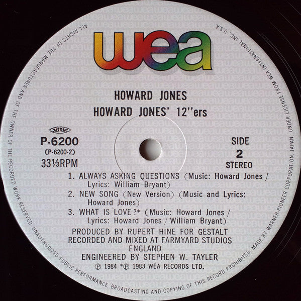 Howard Jones' 12"Ers