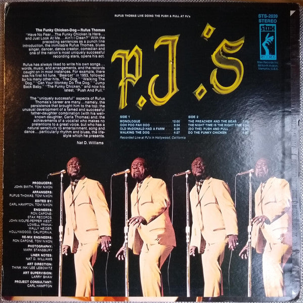 Master Release: Rufus Thomas Live Doing The Push & Pull At P.J.'s by Rufus Thomas