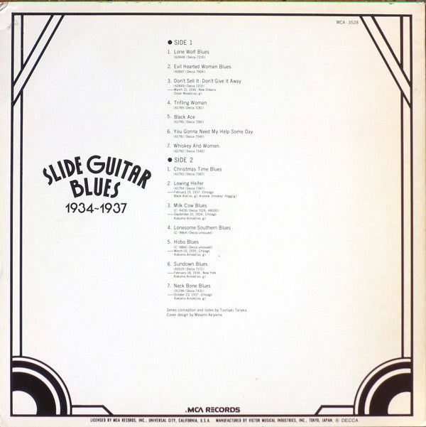 Master Release: Slide Guitar Blues 1934-1937 by Various