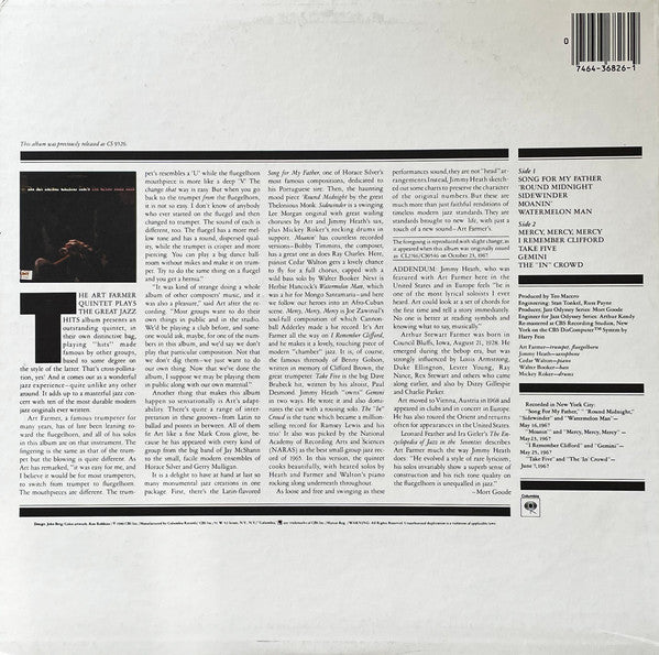 The Art Farmer Quintet Plays The Great Jazz Hits