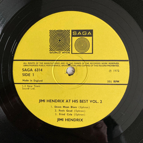 Jimi Hendrix At His Best (Volume 2)