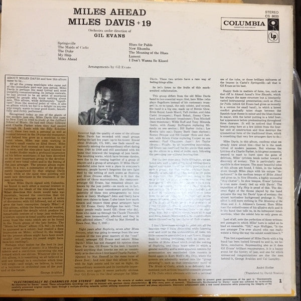 Release: Miles Ahead-Vinyl-US-1963-CS 8633-3855993
