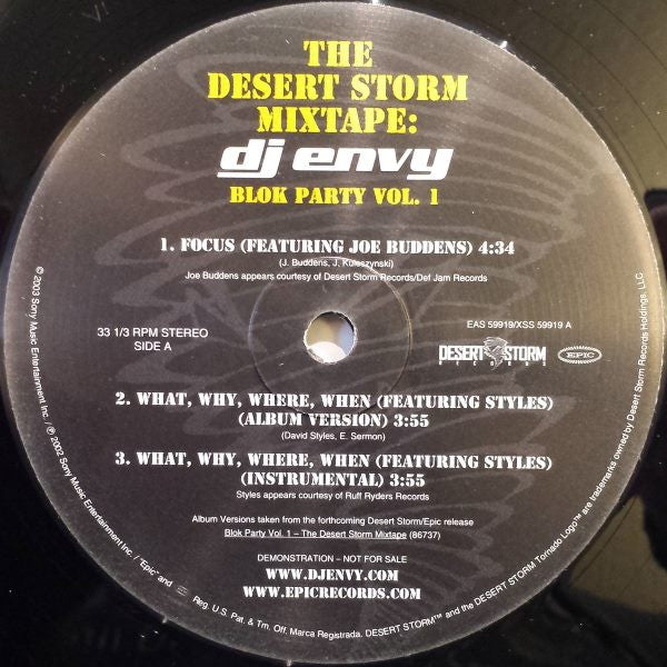 Master Release: The Desert Storm Mixtape: Blok Party Vol.1 by DJ Envy