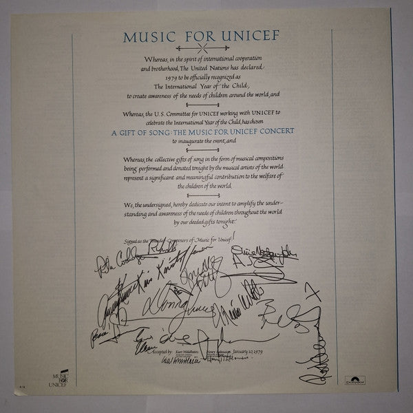The Music For Unicef Concert - A Gift Of Song