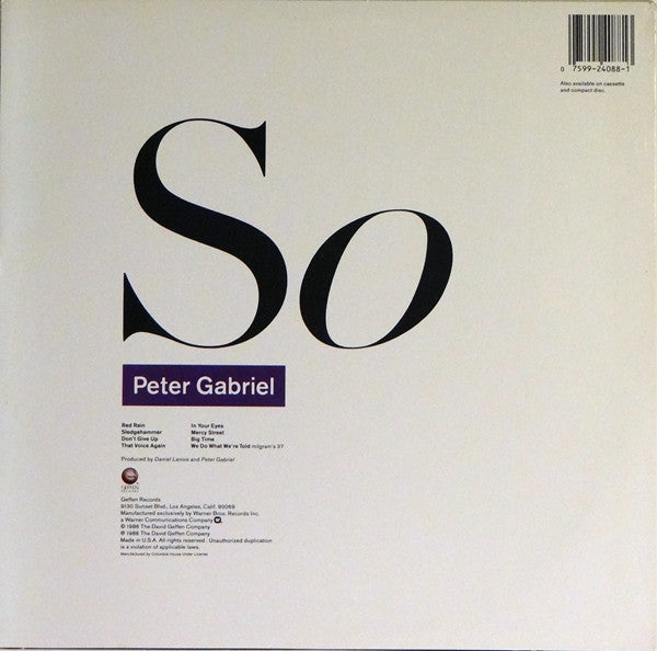 Release: So-Vinyl-US-1986-GHS 24088-3442278