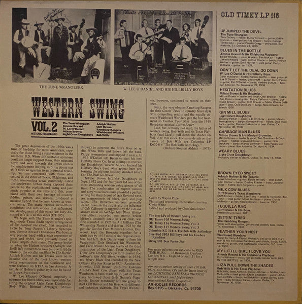 Western Swing Vol. 2 (Historic Recordings)