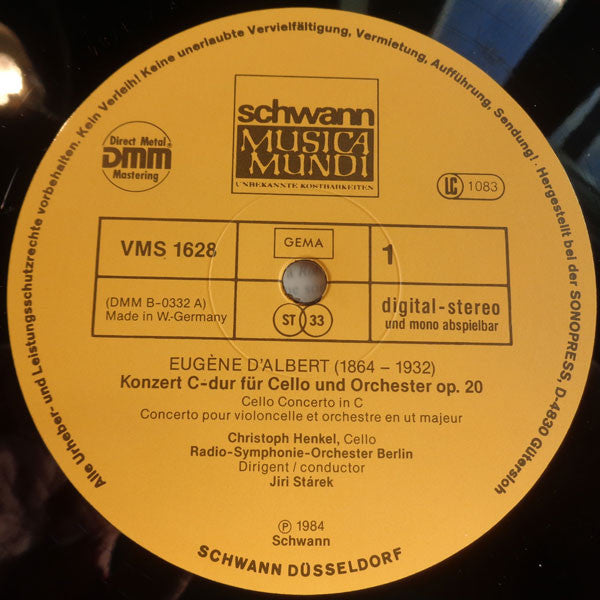 Konzert C-Dur Für Cello Und Orchester Op. 20 / Konzert A-Moll Für Cello Und Orchester Op. 33