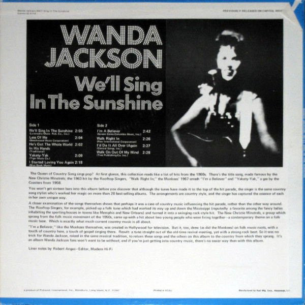 We'll Sing In The Sunshine