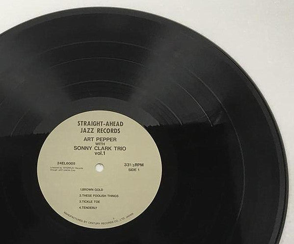 Art Pepper With Sonny Clark Trio Vol. 1