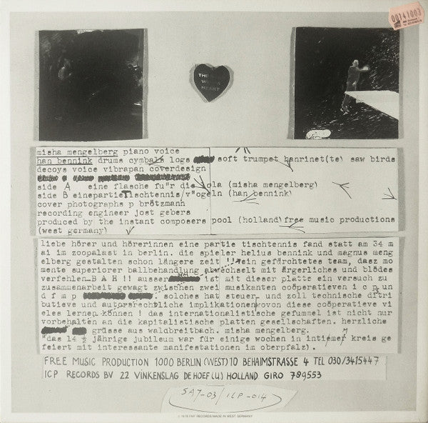 Master Release: Einepartietischtennis by Misha Mengelberg / Han Bennink