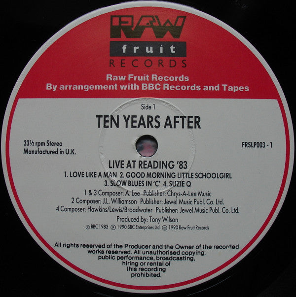 Master Release: Live At Reading '83 (The Friday Rock Show Sessions) by Ten Years After