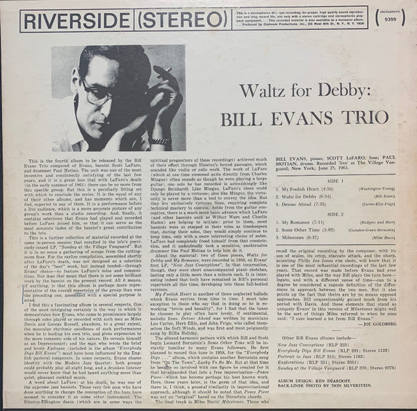 Release: Waltz For Debby-Vinyl-US-1966-RLP 9399-7982442