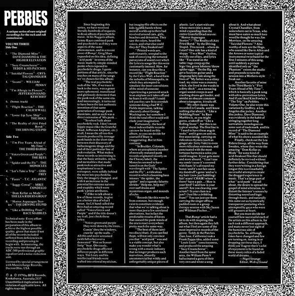 Master Release: Pebbles Volume 3 "The Acid Gallery" by Various