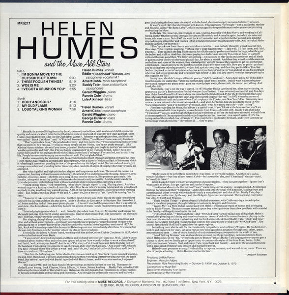 Master Release: Helen Humes And The Muse All Stars by Helen Humes