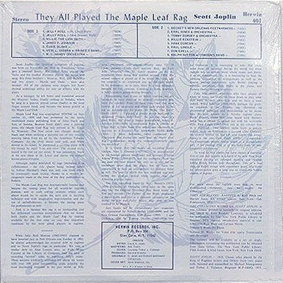 They All Played The Maple Leaf Rag