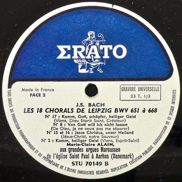 18 Chorals De Leipzig BWV 652 - 658 - 662 À 668