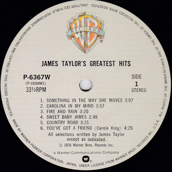 Release: Greatest Hits-Vinyl-Japan-1980-P-6367W-5841925