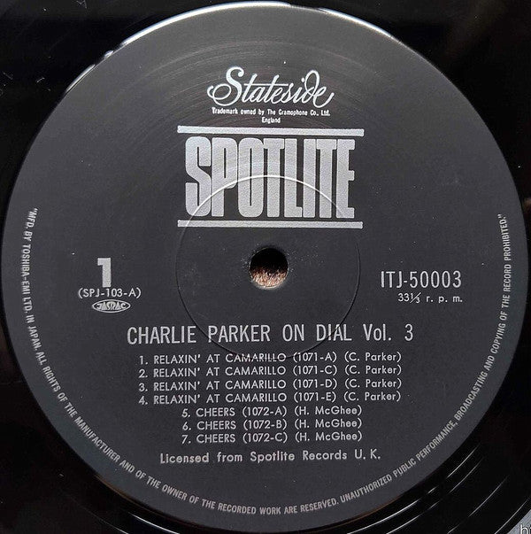 Charlie Parker On Dial Volume 3