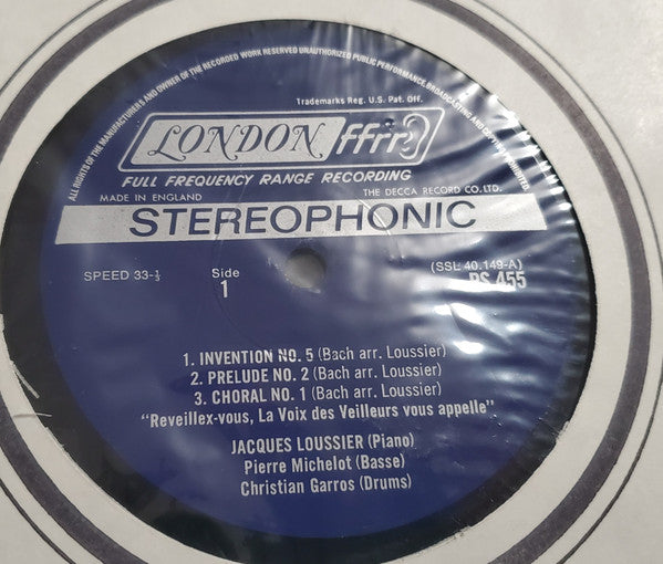 Play Bach - Jacques Loussier Trio At The Theatre Champs-Élysées