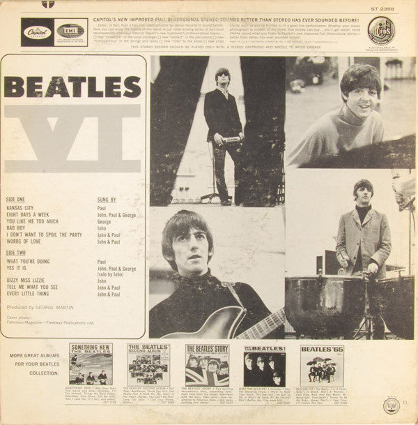Release: Beatles VI-Vinyl-US-1976-ST-2358, ST 2358-1038993