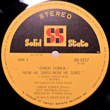 Now He Sings, Now He Sobs