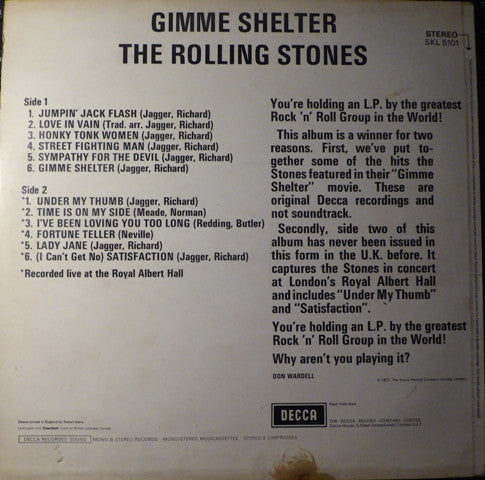 Release: Gimme Shelter-Vinyl-UK-1971-SKL 5101-1407761