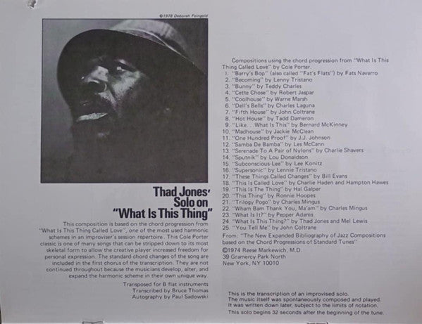The Thad Jones Mel Lewis Quartet