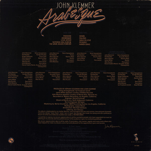 Release: Arabesque-Vinyl-US-1978-AA-1068-6527433