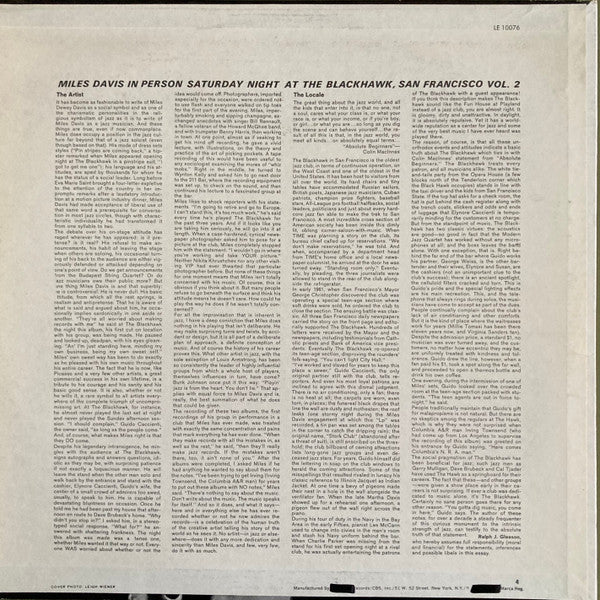 In Person, Saturday Night At The Blackhawk, San Francisco, Volume II